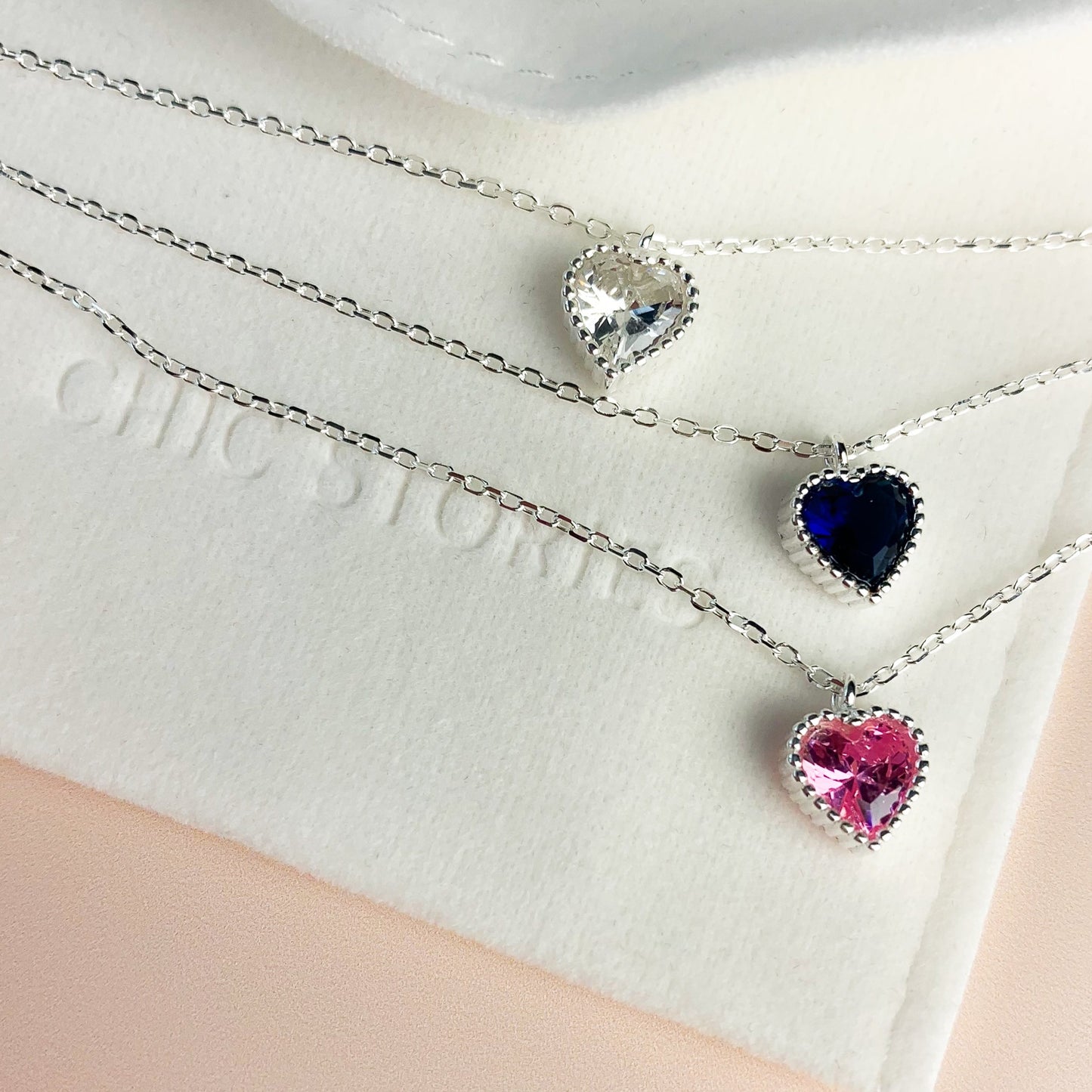 Crystal Heart Pendant Necklace