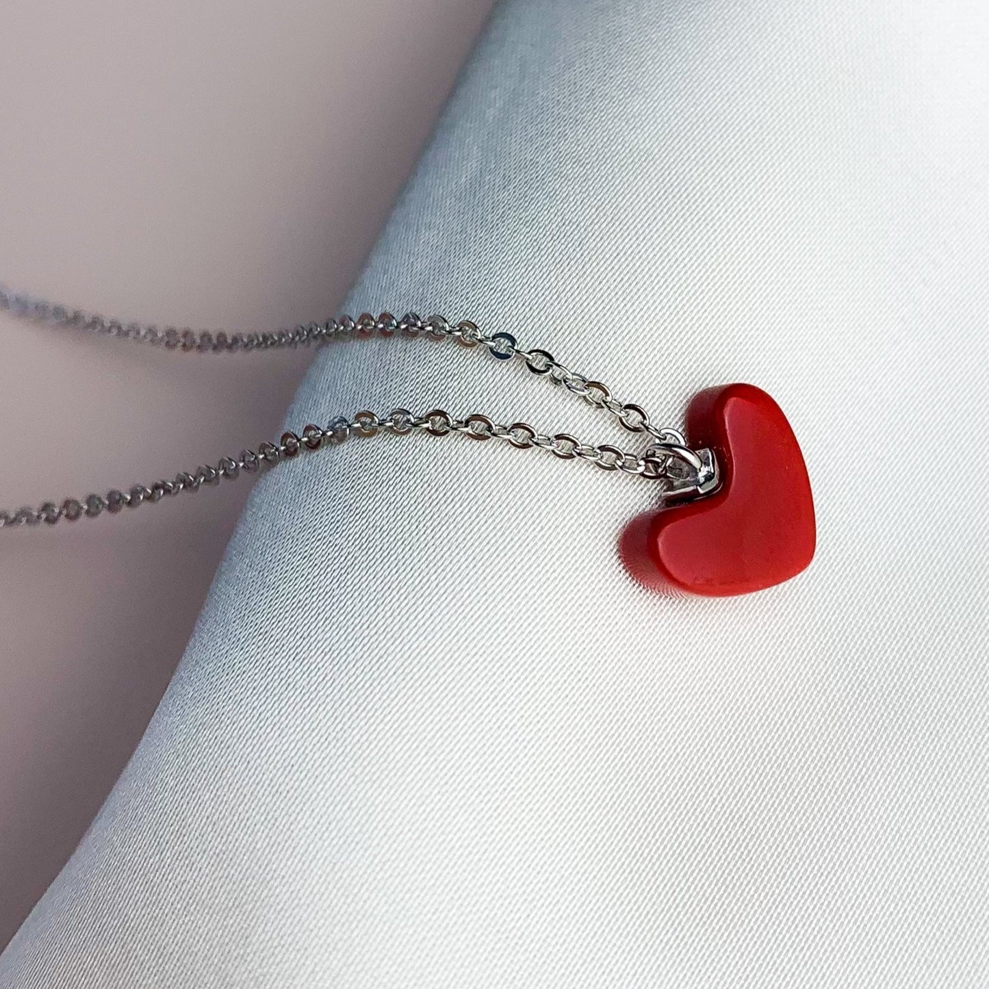 Red Heart Pendant Necklace