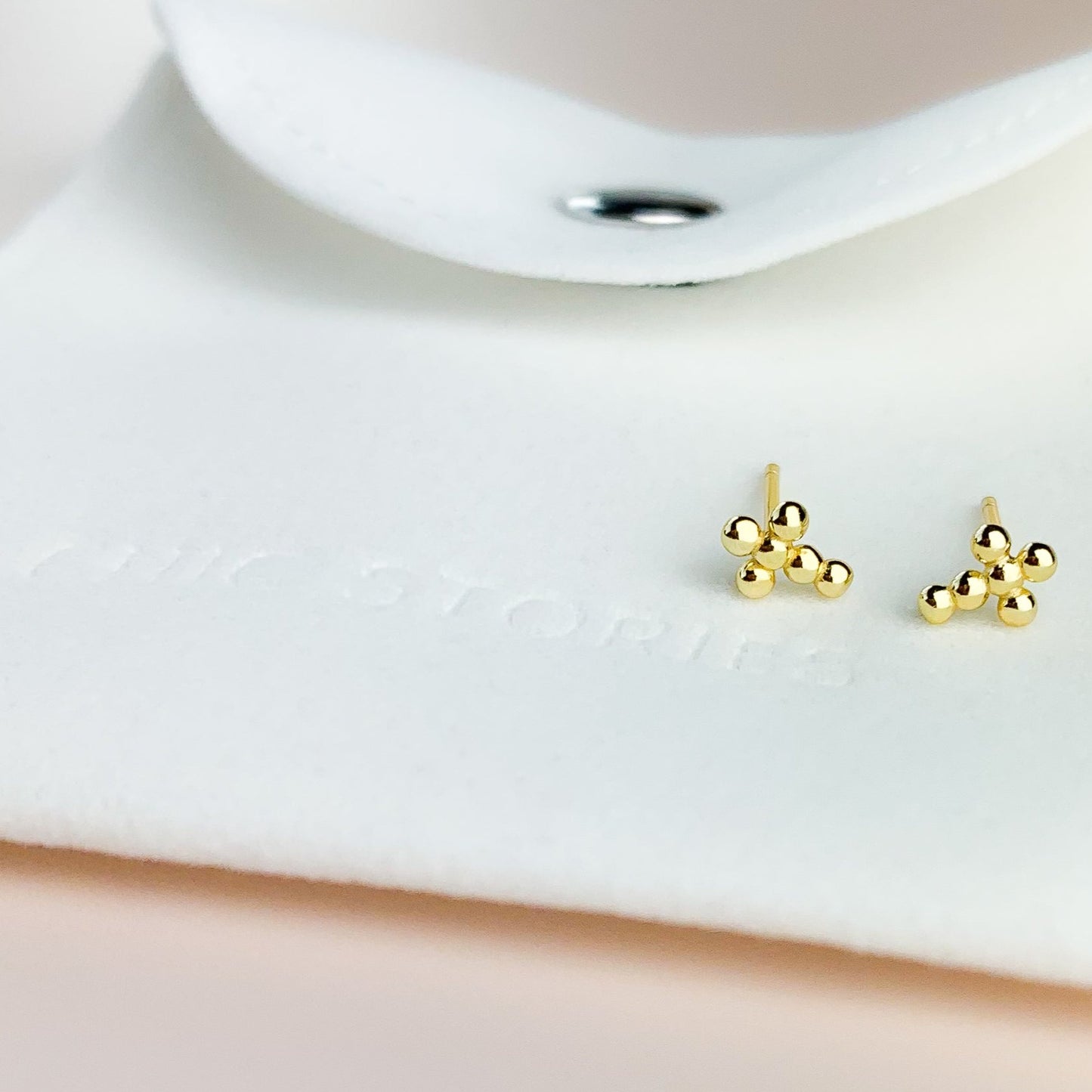 Bubble Cross Stud Earrings