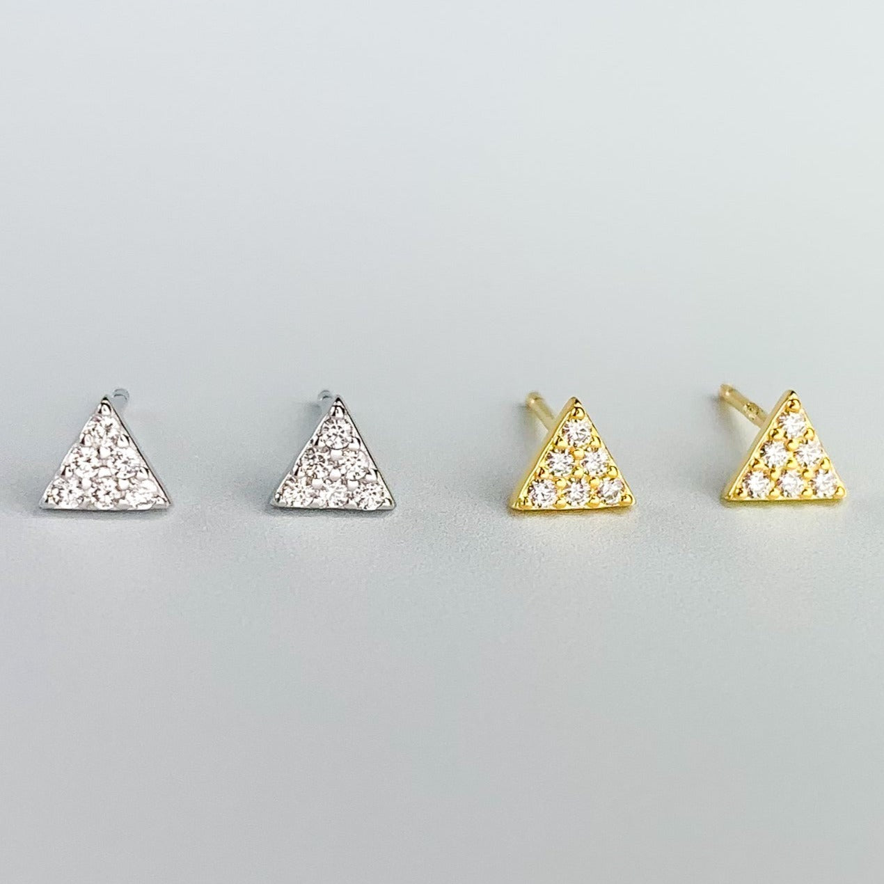 Zirconia Triangle Studs