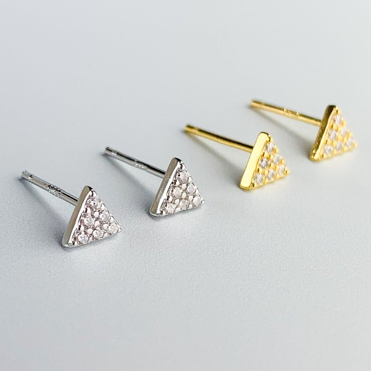 Zirconia Triangle Studs
