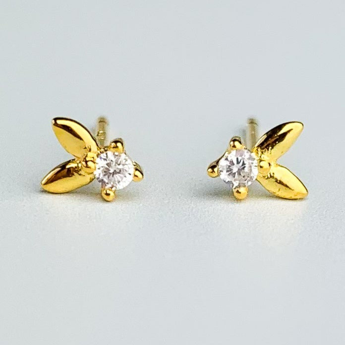 Crystal Bunny Ears Stud Earrings