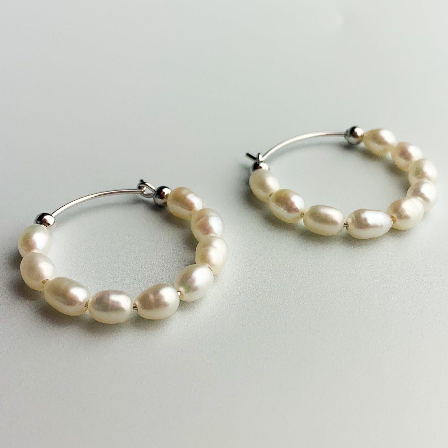 Pearl Hoop Earrings