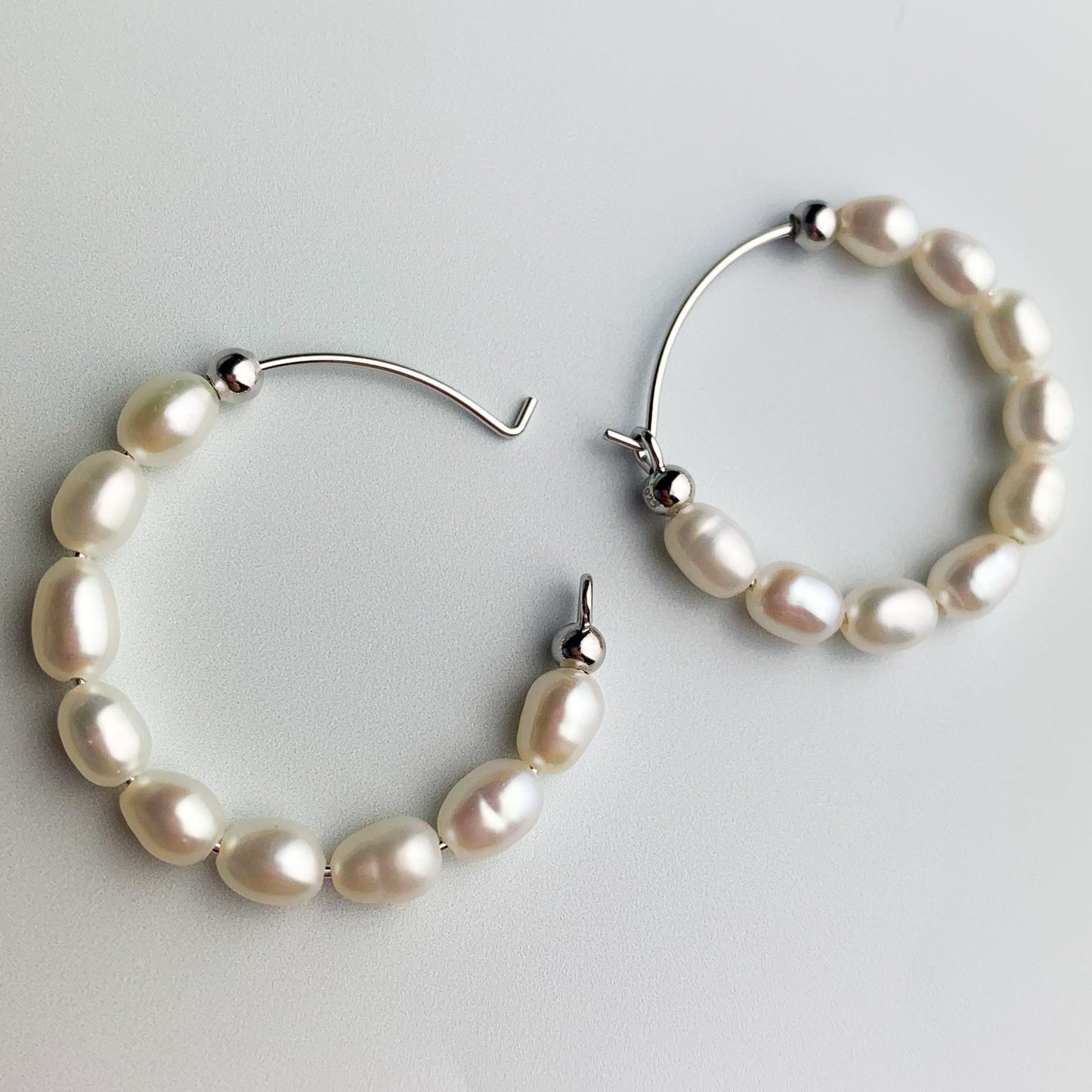 Pearl Hoop Earrings