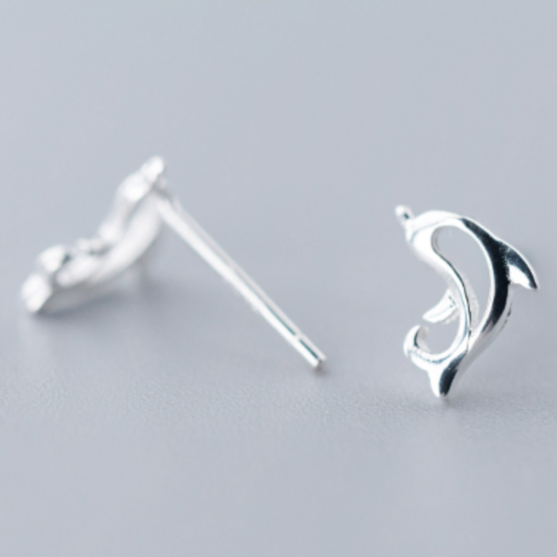 Tiny Dolphin Stud Earrings