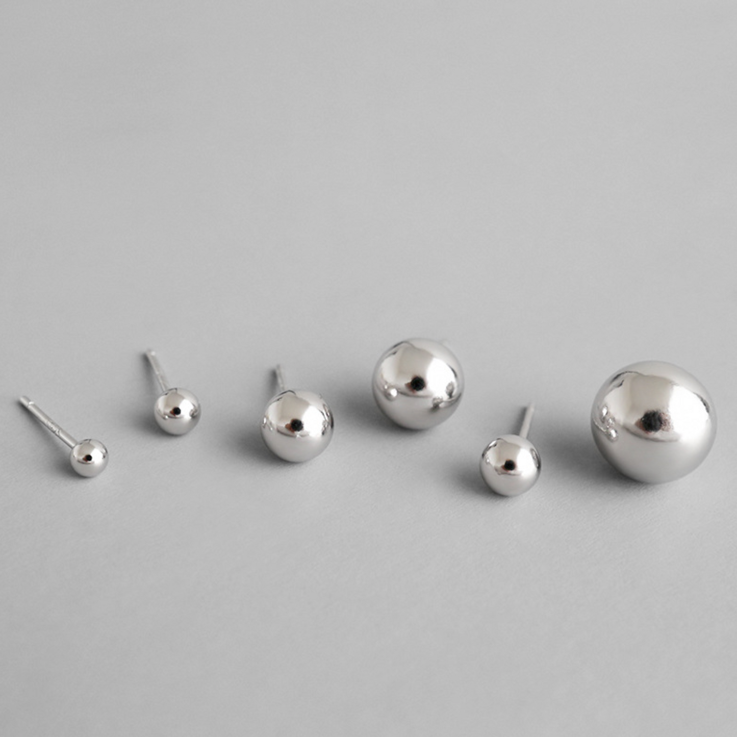 Sterling Silver Ball Studs