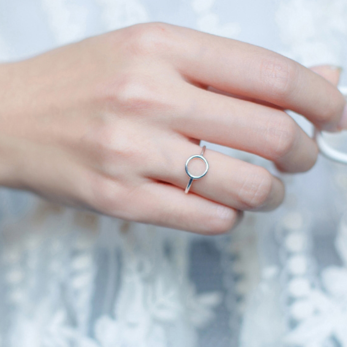 Circle Cutout Adjustable Ring