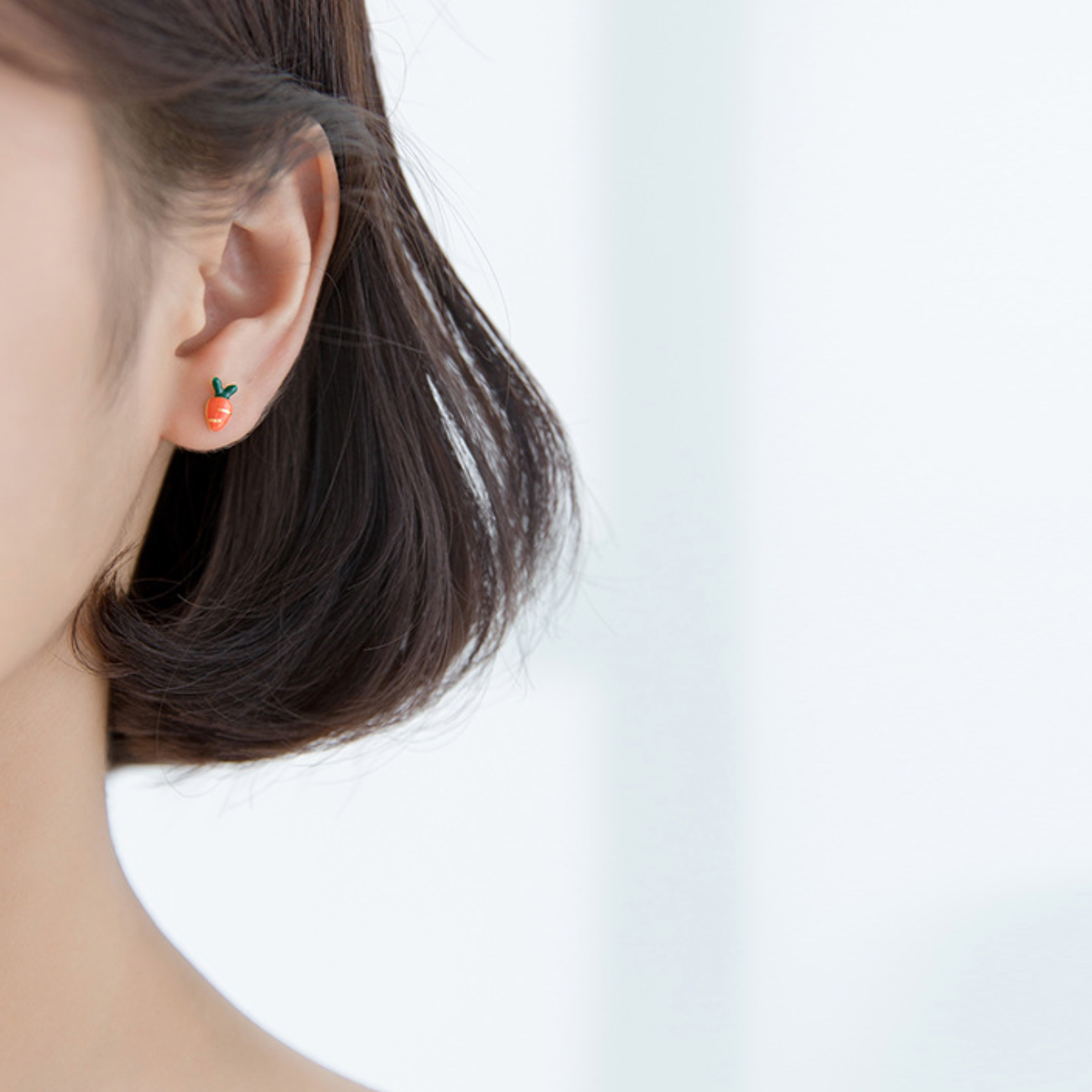Tiny Carrot Stud Earrings