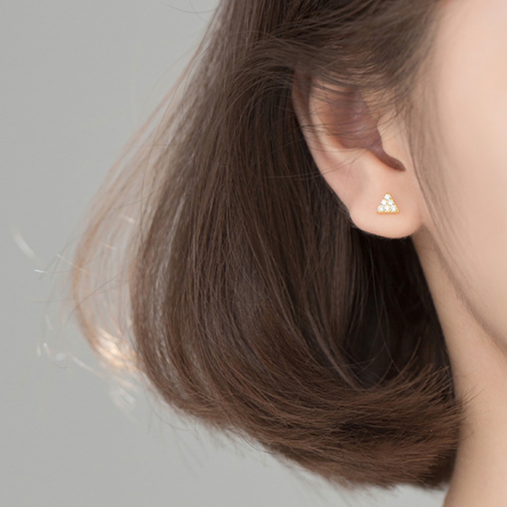 Zirconia Triangle Studs