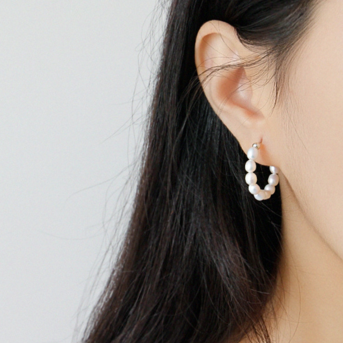 Pearl Hoop Earrings