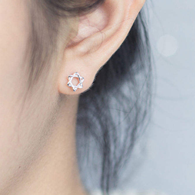 Twisted Star Stud Earrings