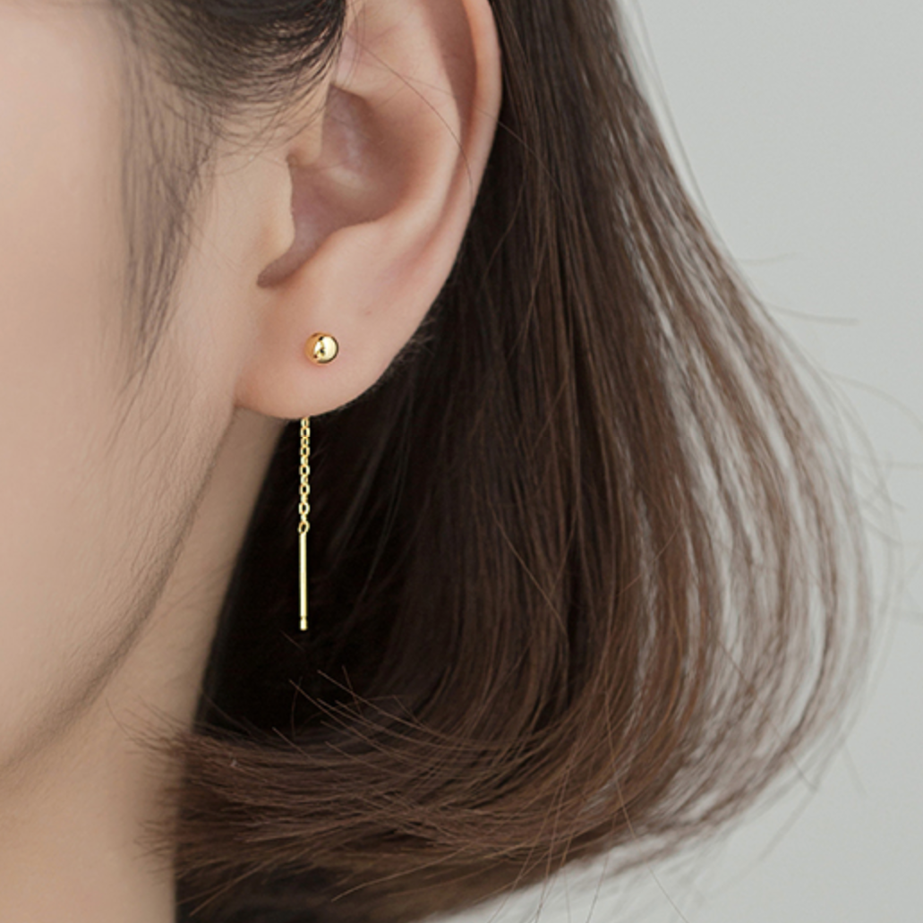 Ball Threader Earrings