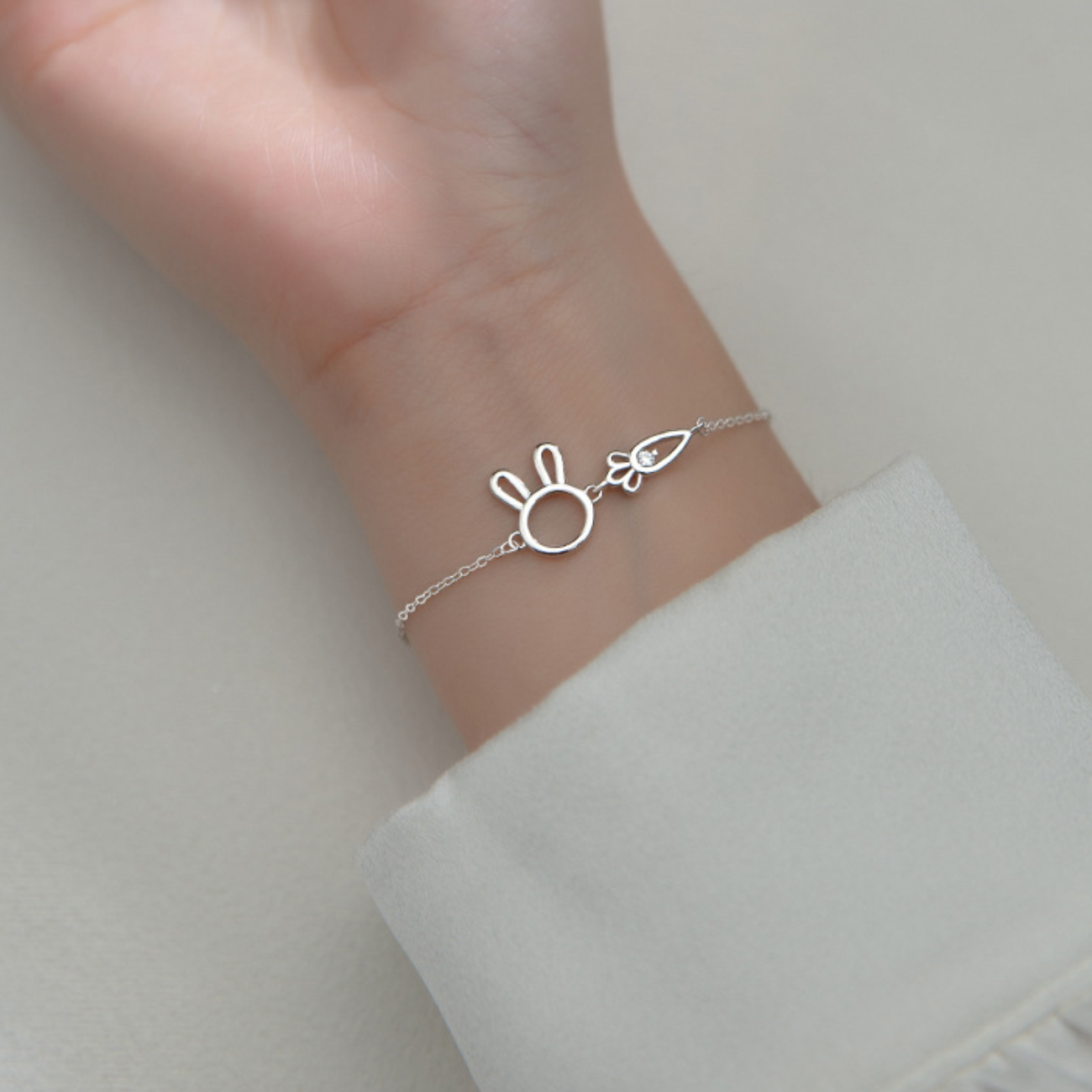 Carrot and Bunny Charm Bracelet