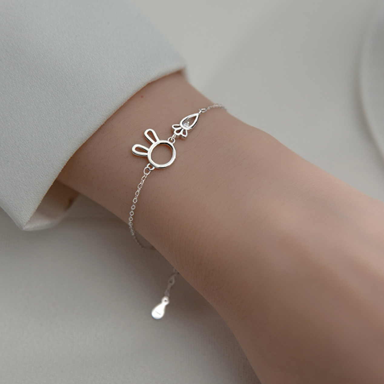 Carrot and Bunny Charm Bracelet