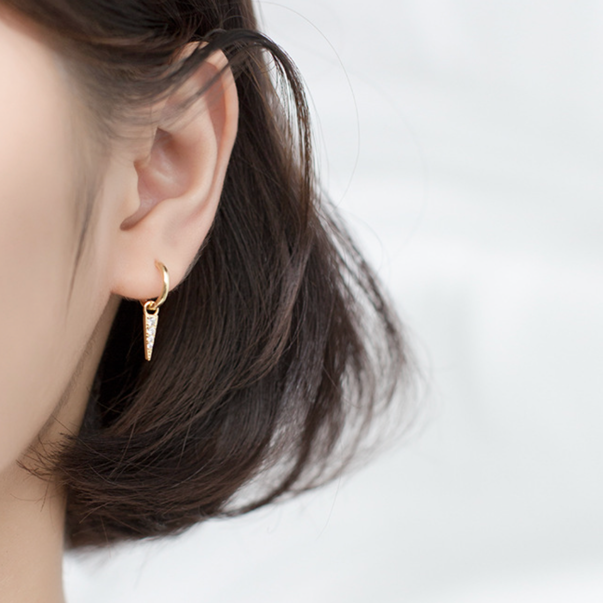 Spike Dangle Huggie Hoop Earrings