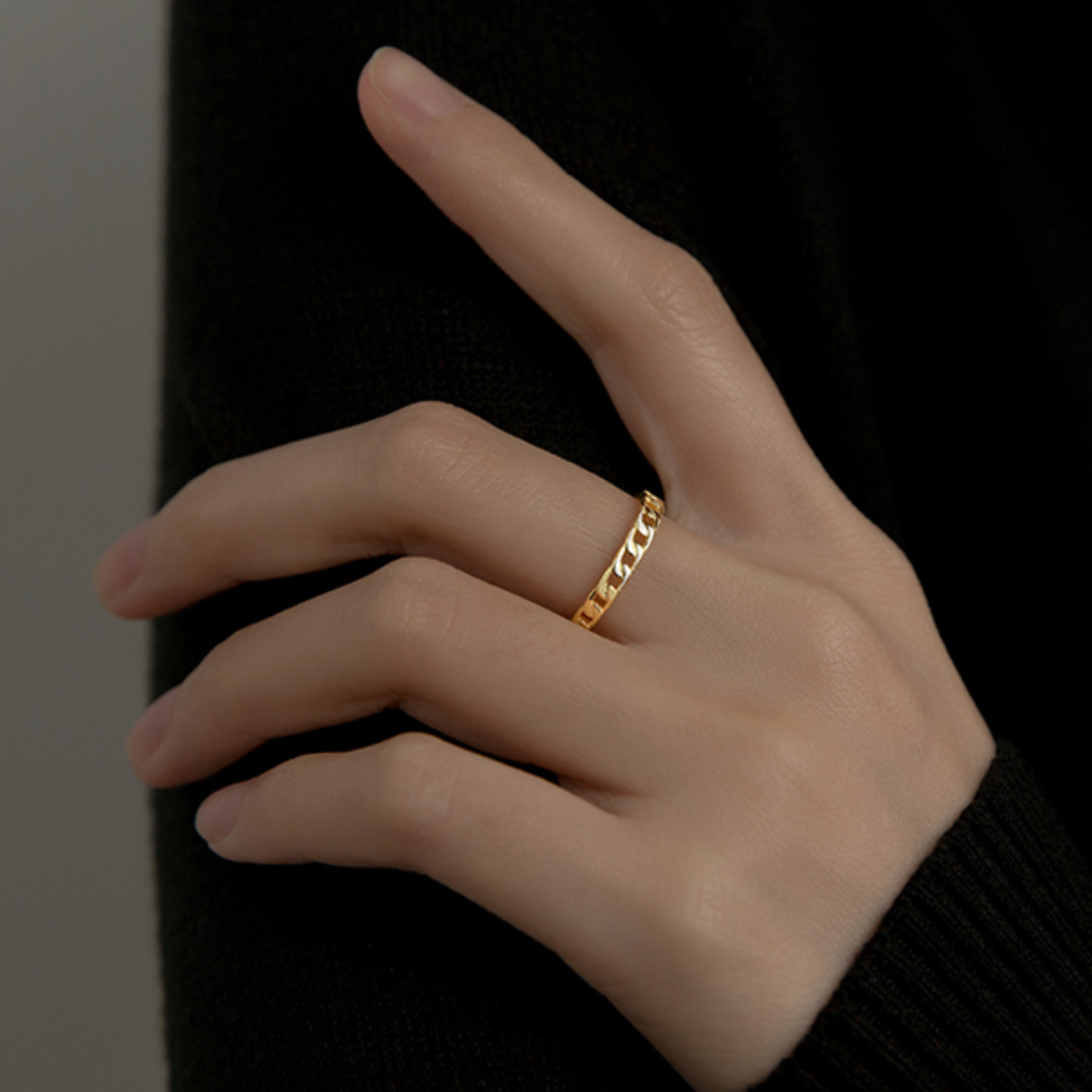 Chain Link Adjustable Ring