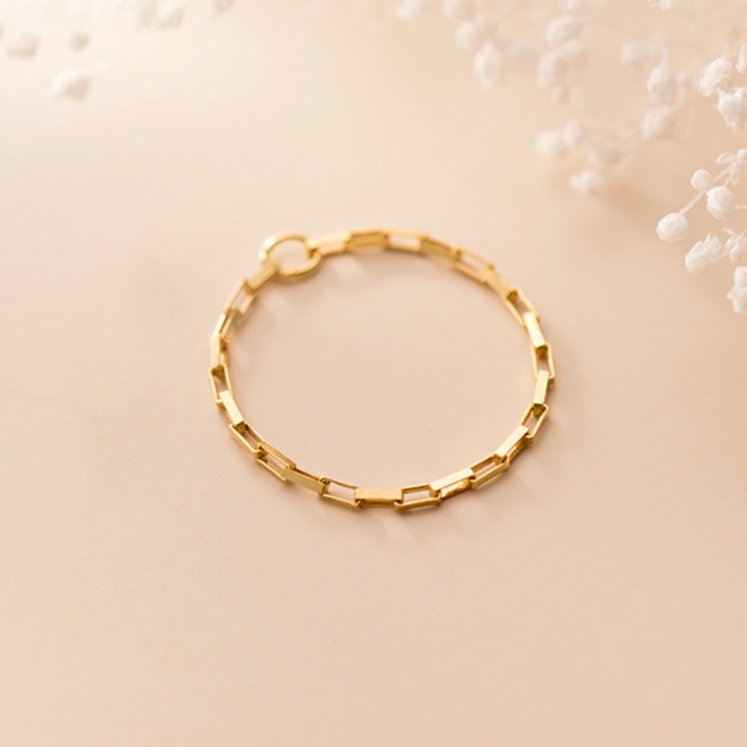 Rectangle Link Chain Ring