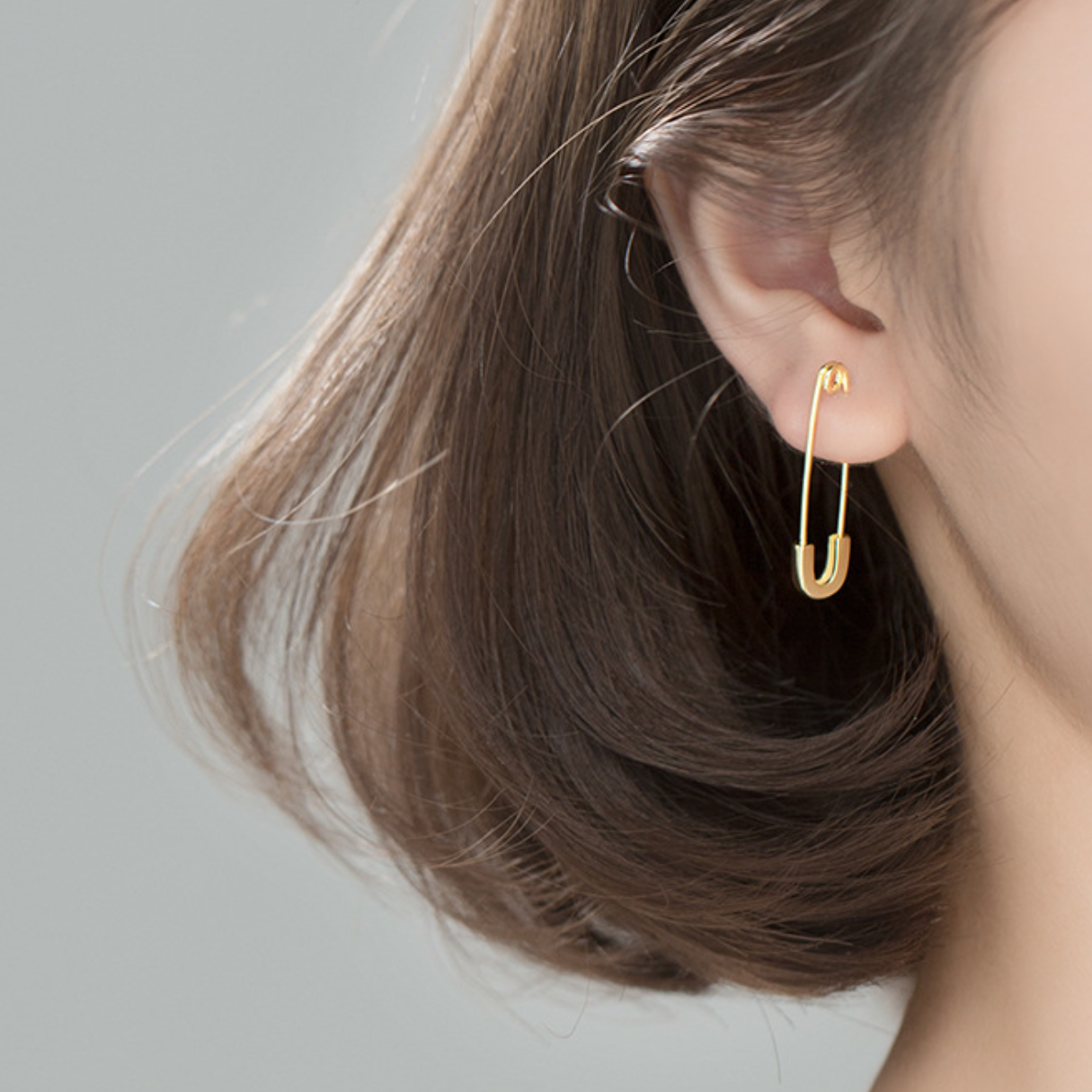 Safety Pin Dangle Earrings