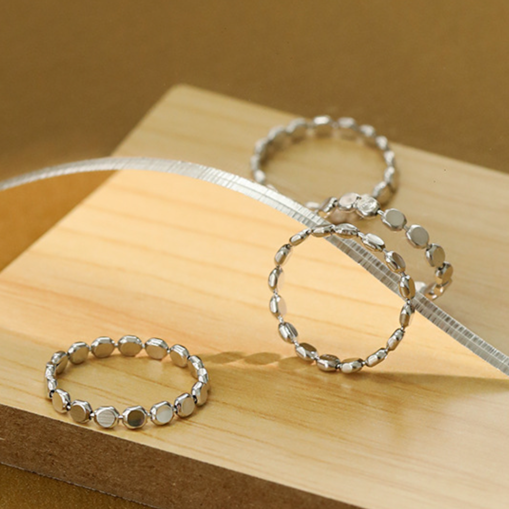 Circle Chain Link Adjustable Ring