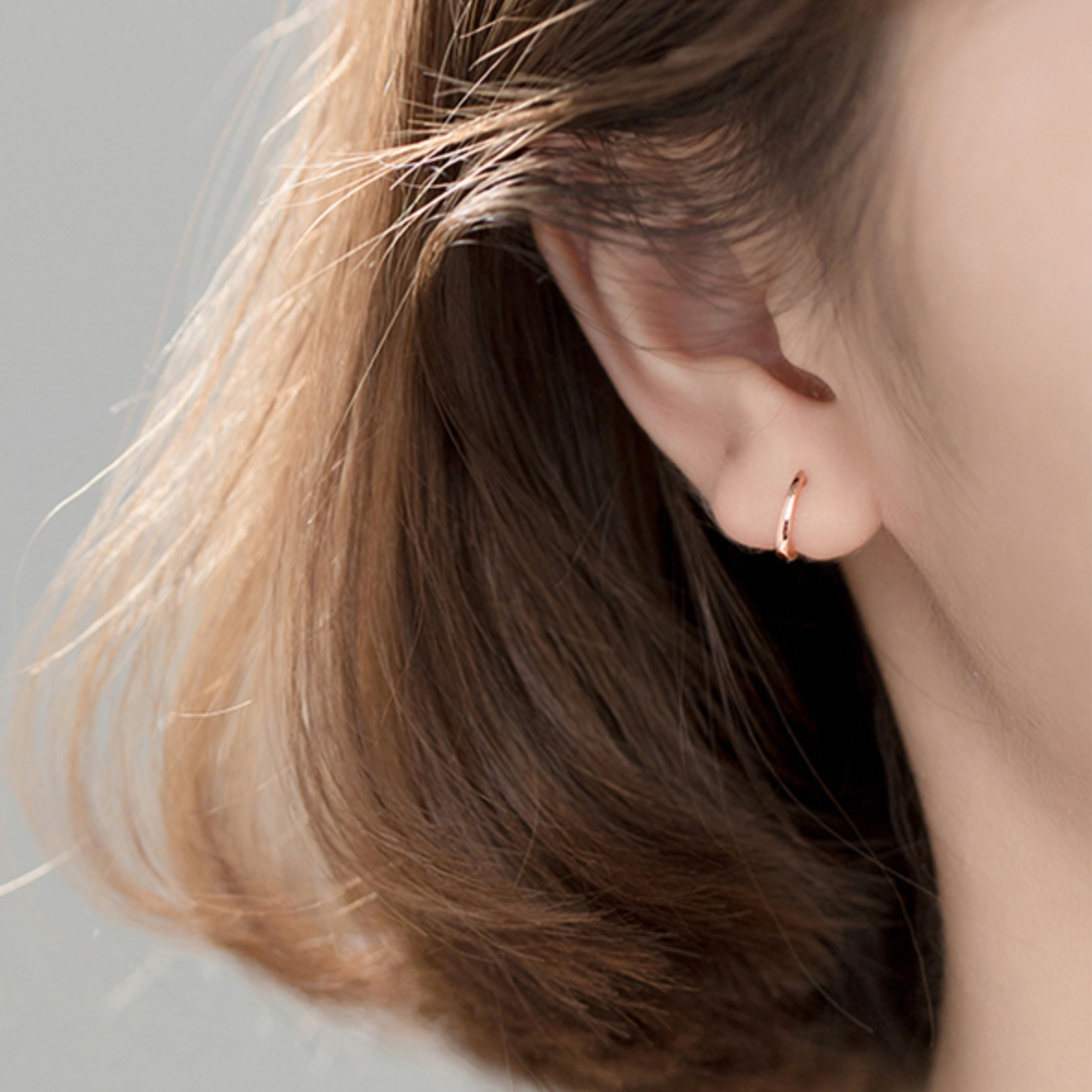 Huggie Effect Cuff Stud Earrings