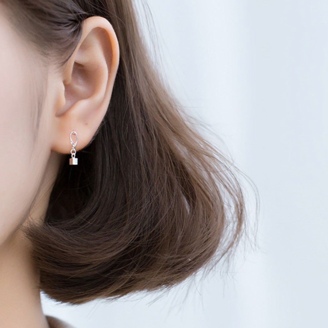 Square Twisted Drop Earrings