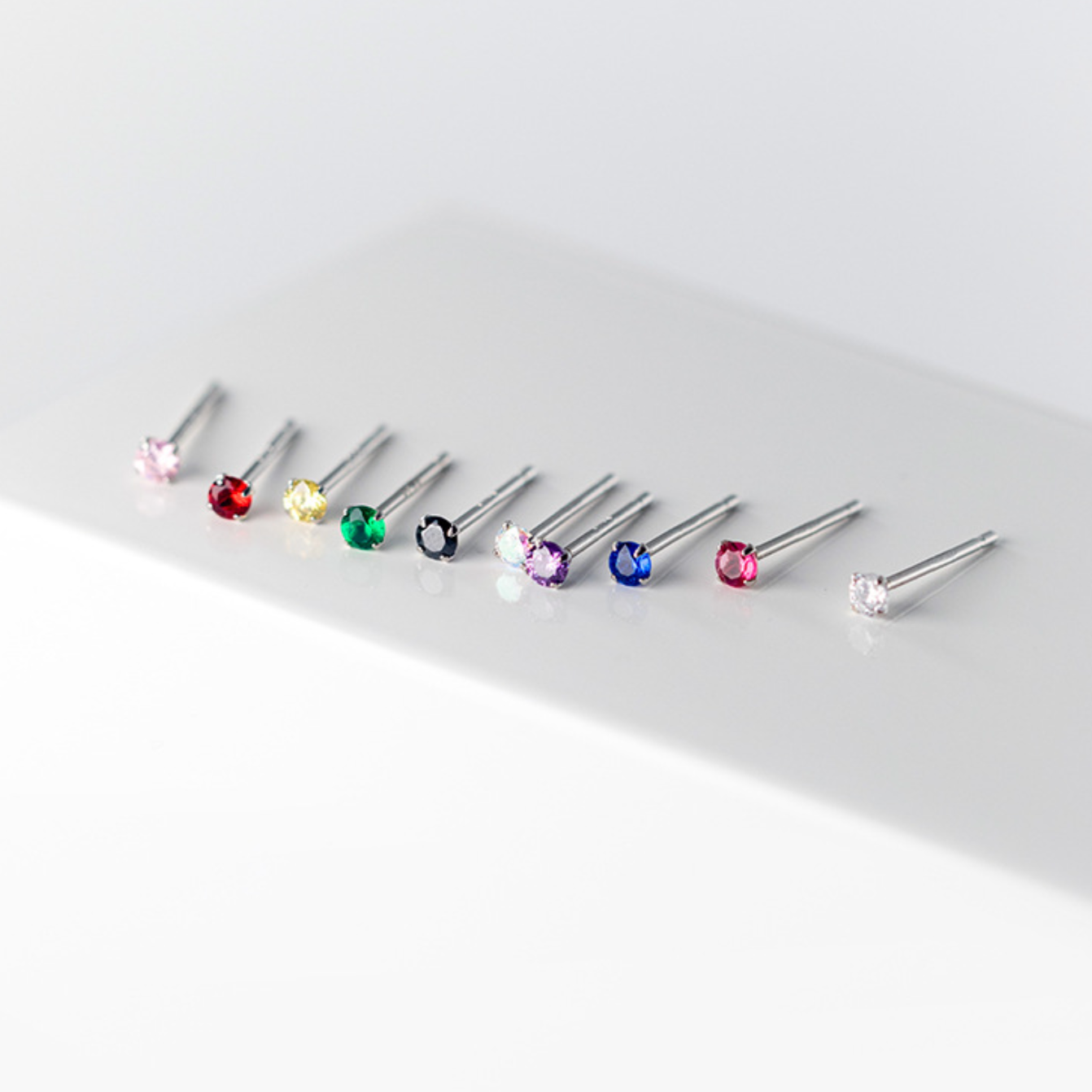 Tiny Colourful Rhinestone Studs
