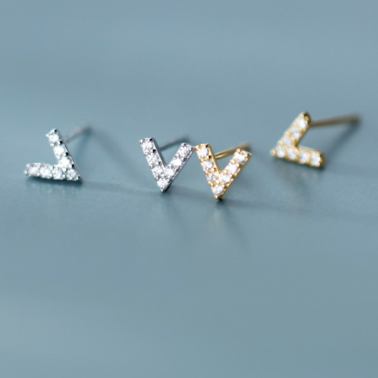 Sparkly Pointed Stud Earrings
