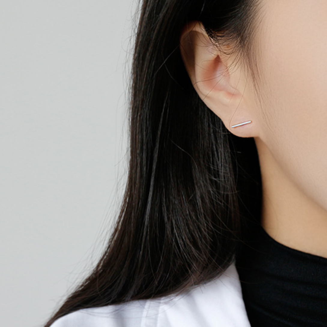 Minimalist Bar Stud Earrings