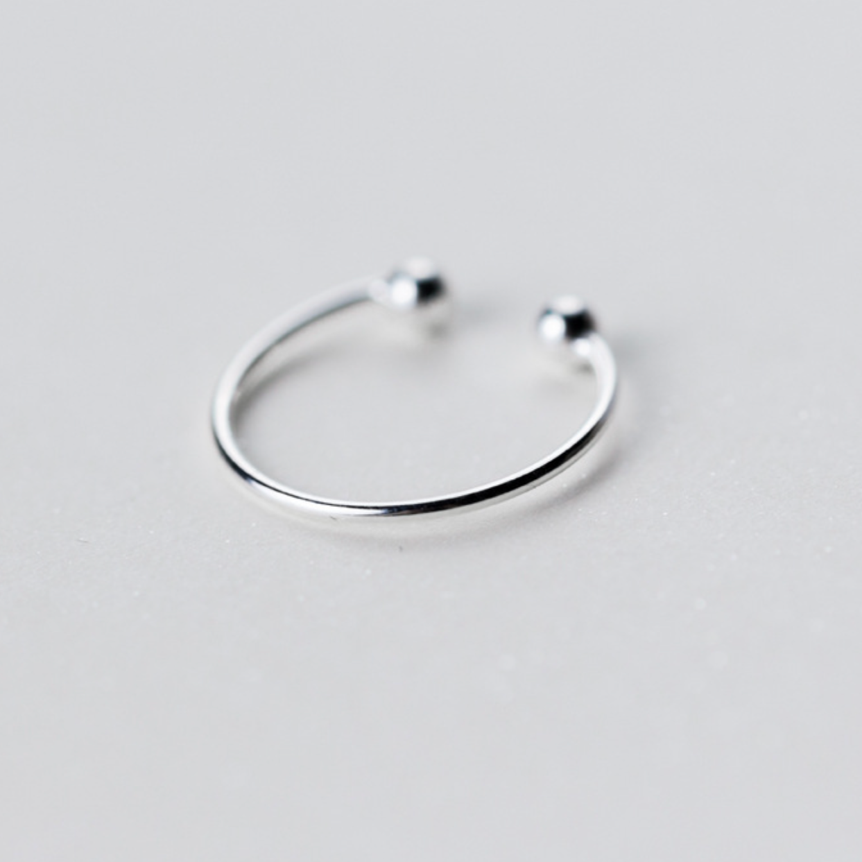 Ball Detail Adjustable Open Ring