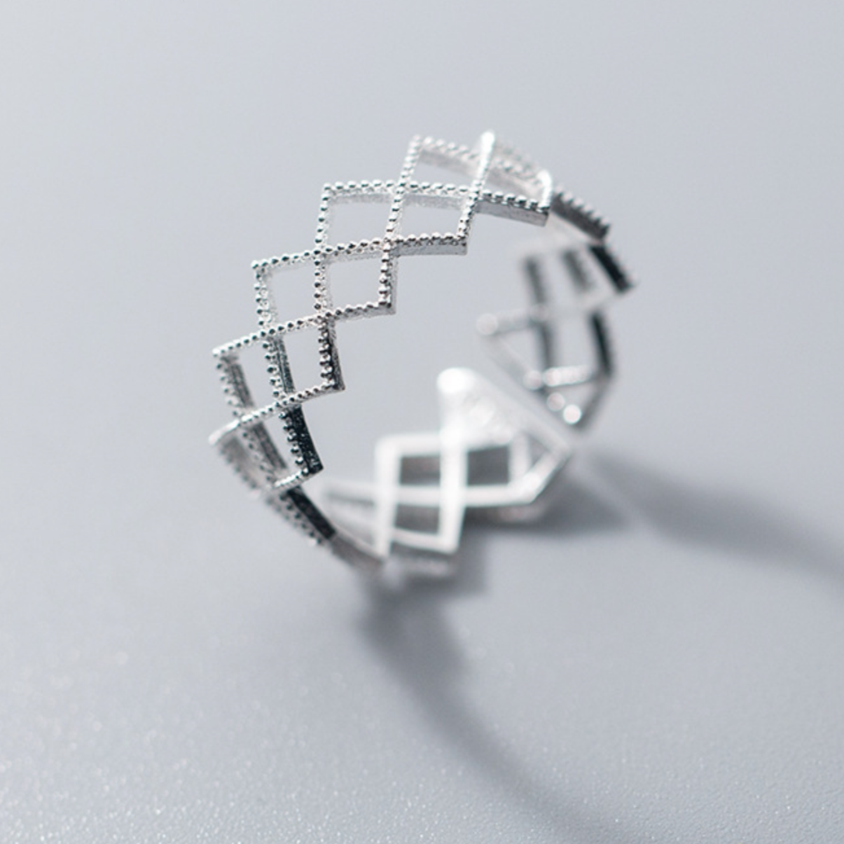 Cross Hatch Adjustable Ring