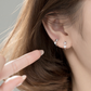 Star and Crystal Huggie Hoop Earrings