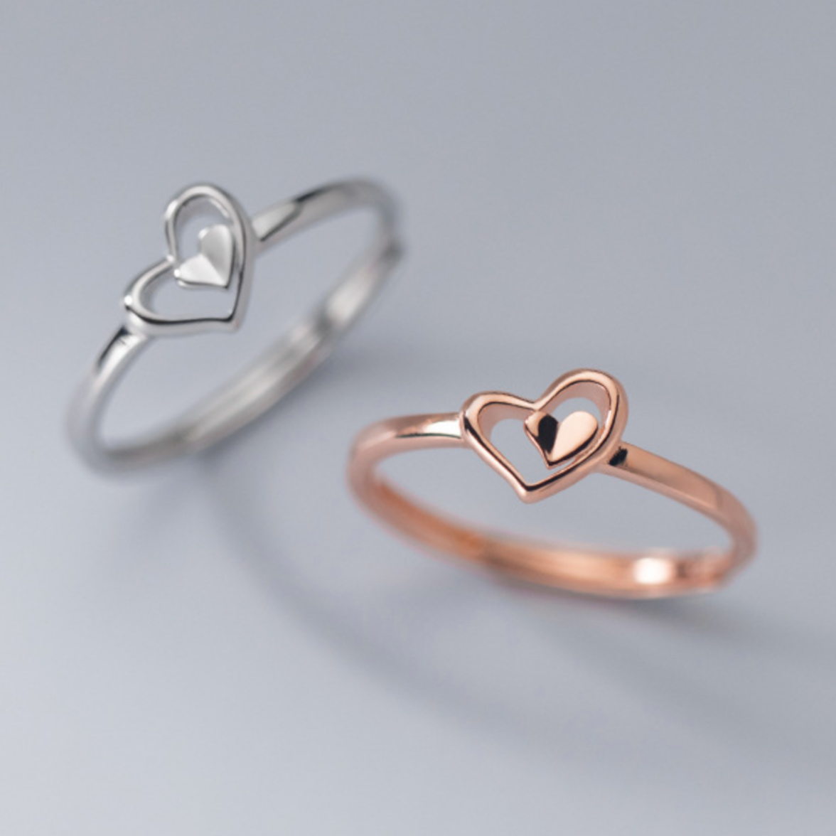Heart and Mini Heart Ring