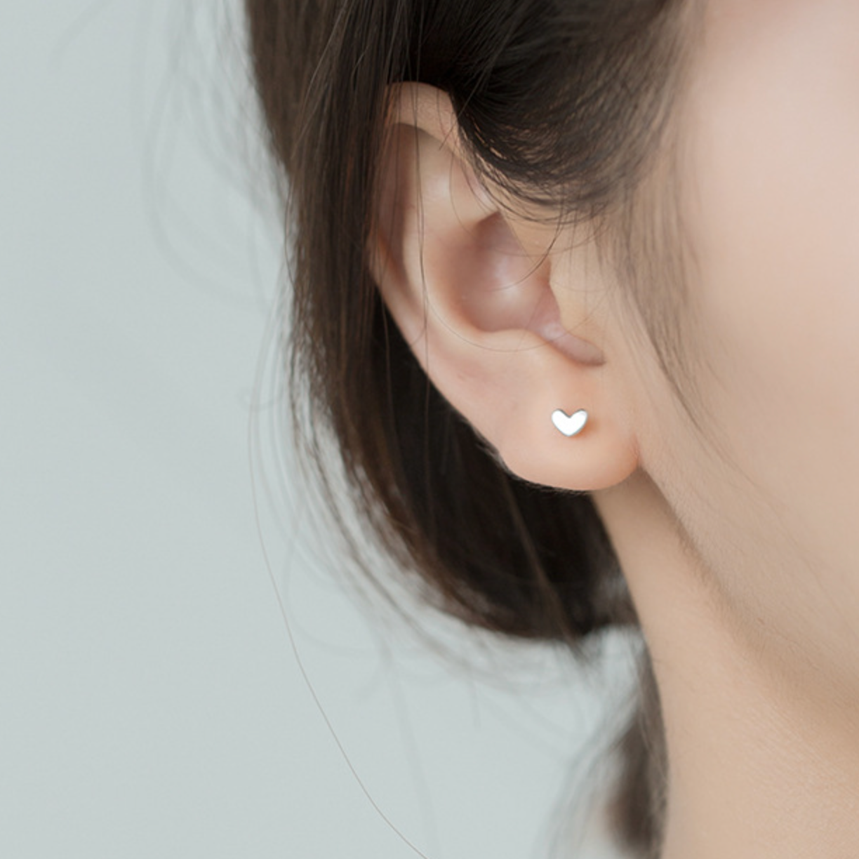 Tiny Heart Stud Earrings