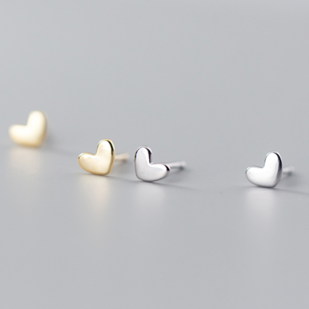 Tiny Heart Stud Earrings