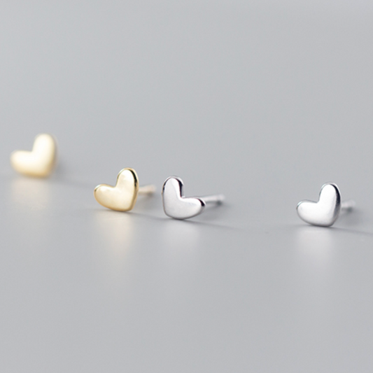Tiny Heart Stud Earrings