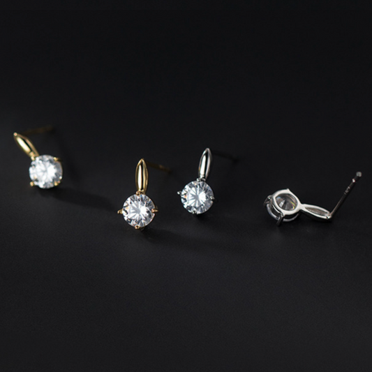 Tiny Crystal Stud Earrings