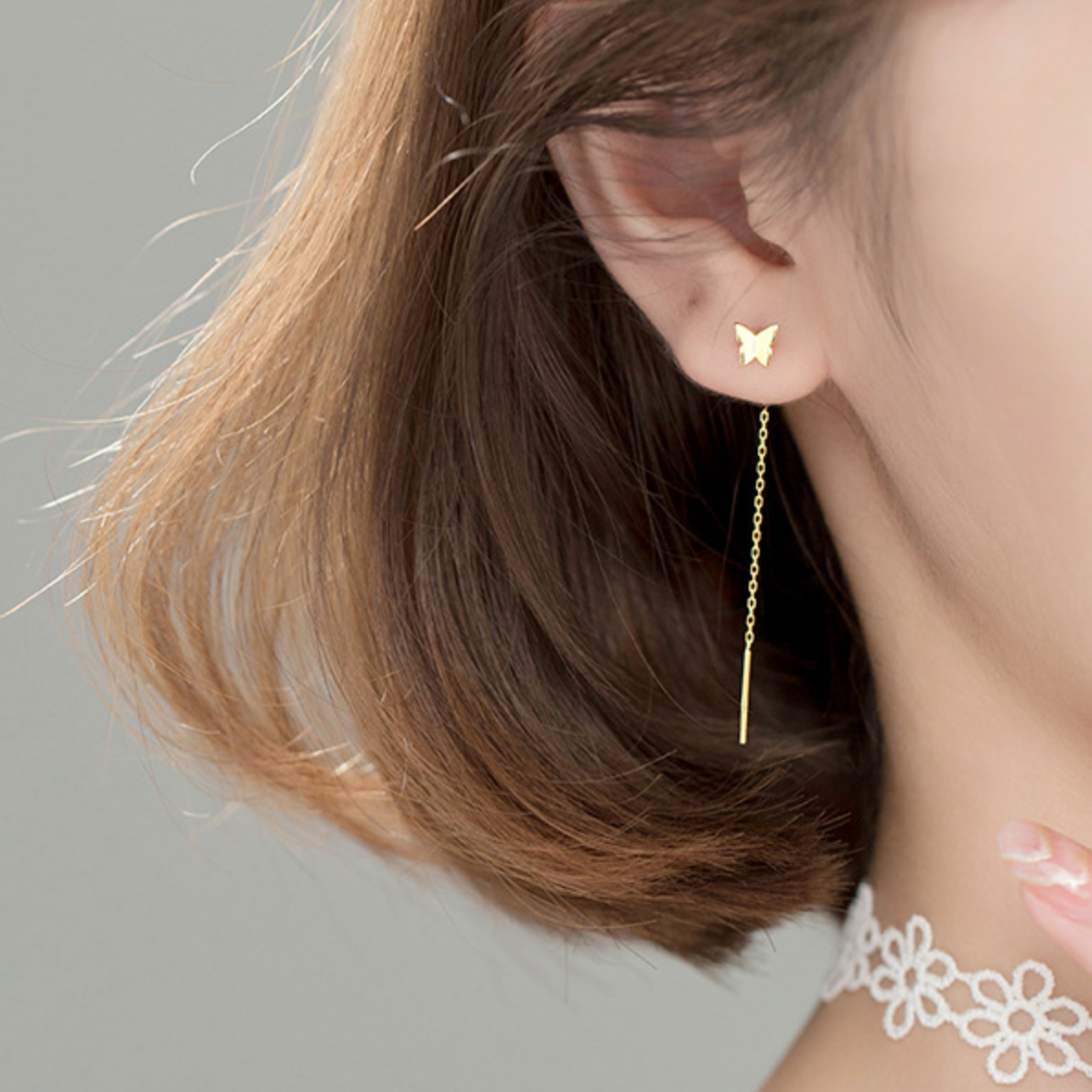 Butterfly Threader Earrings