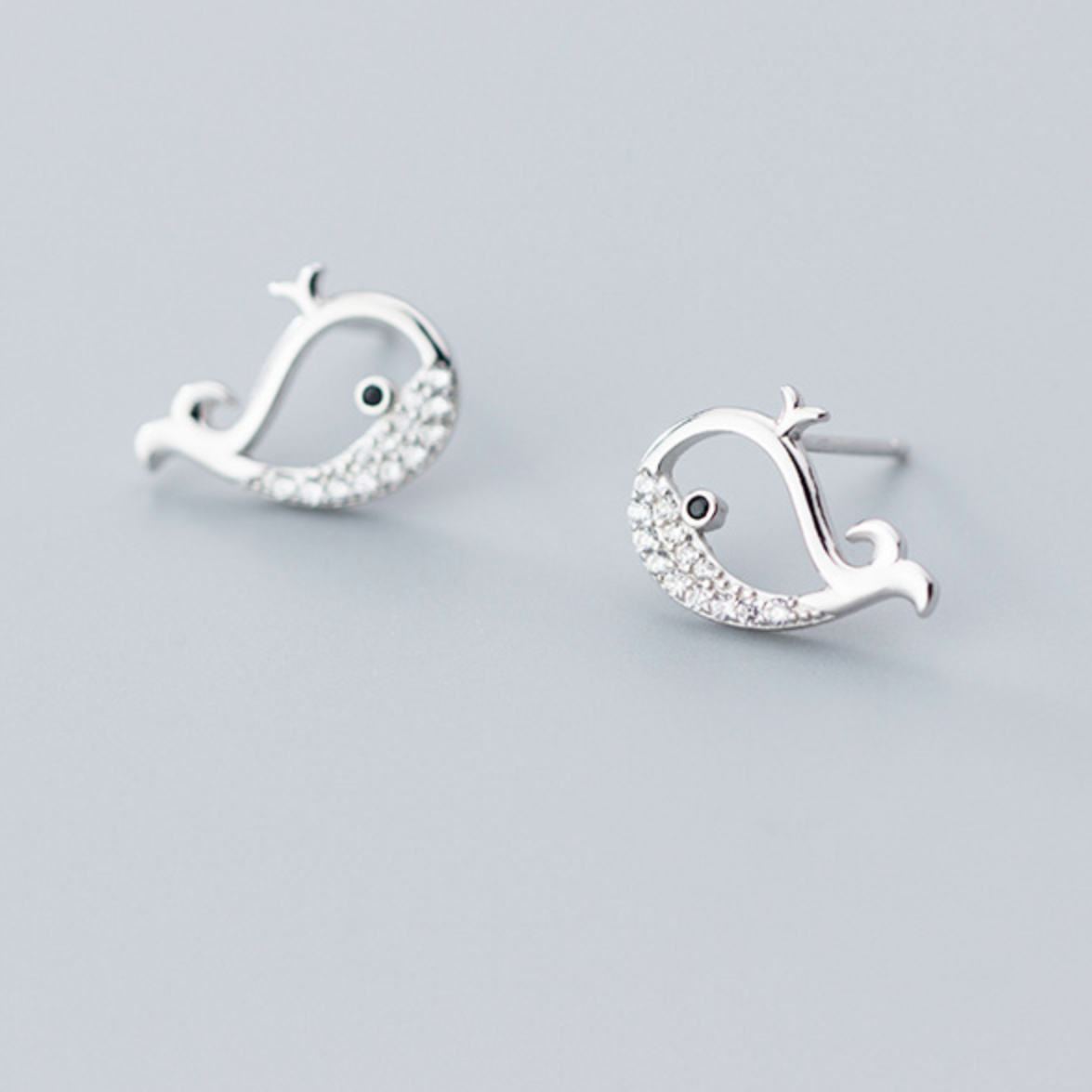 Adorable Whale Stud Earrings