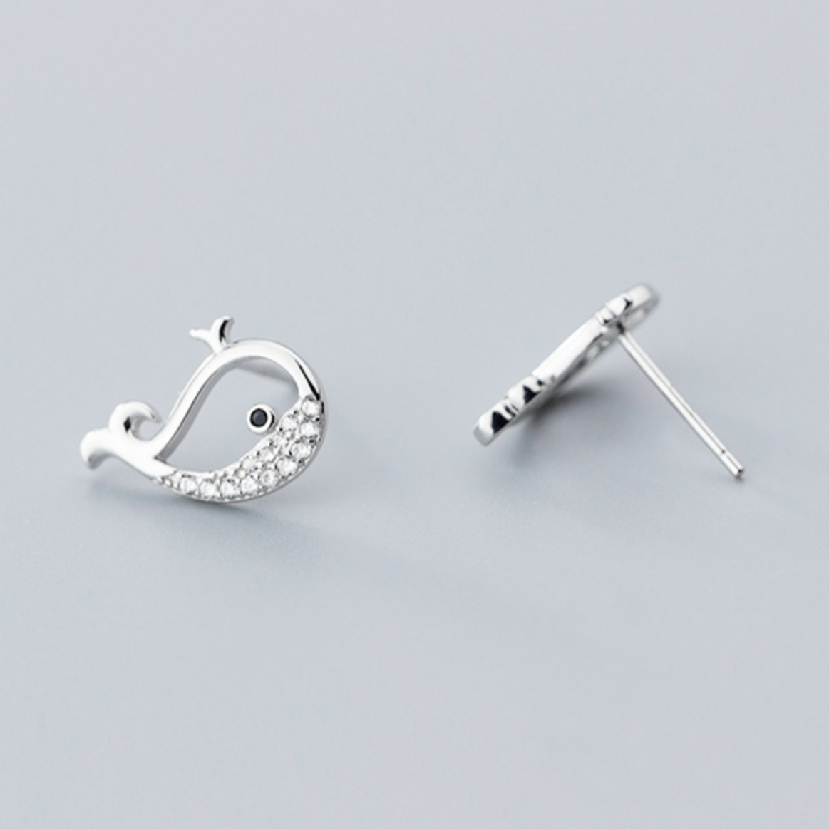 Adorable Whale Stud Earrings