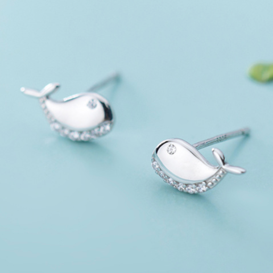 Cute Whale Studs