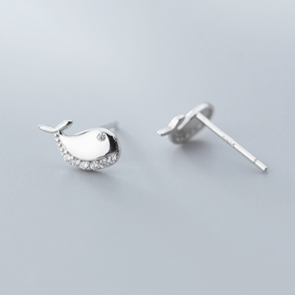 Cute Whale Studs