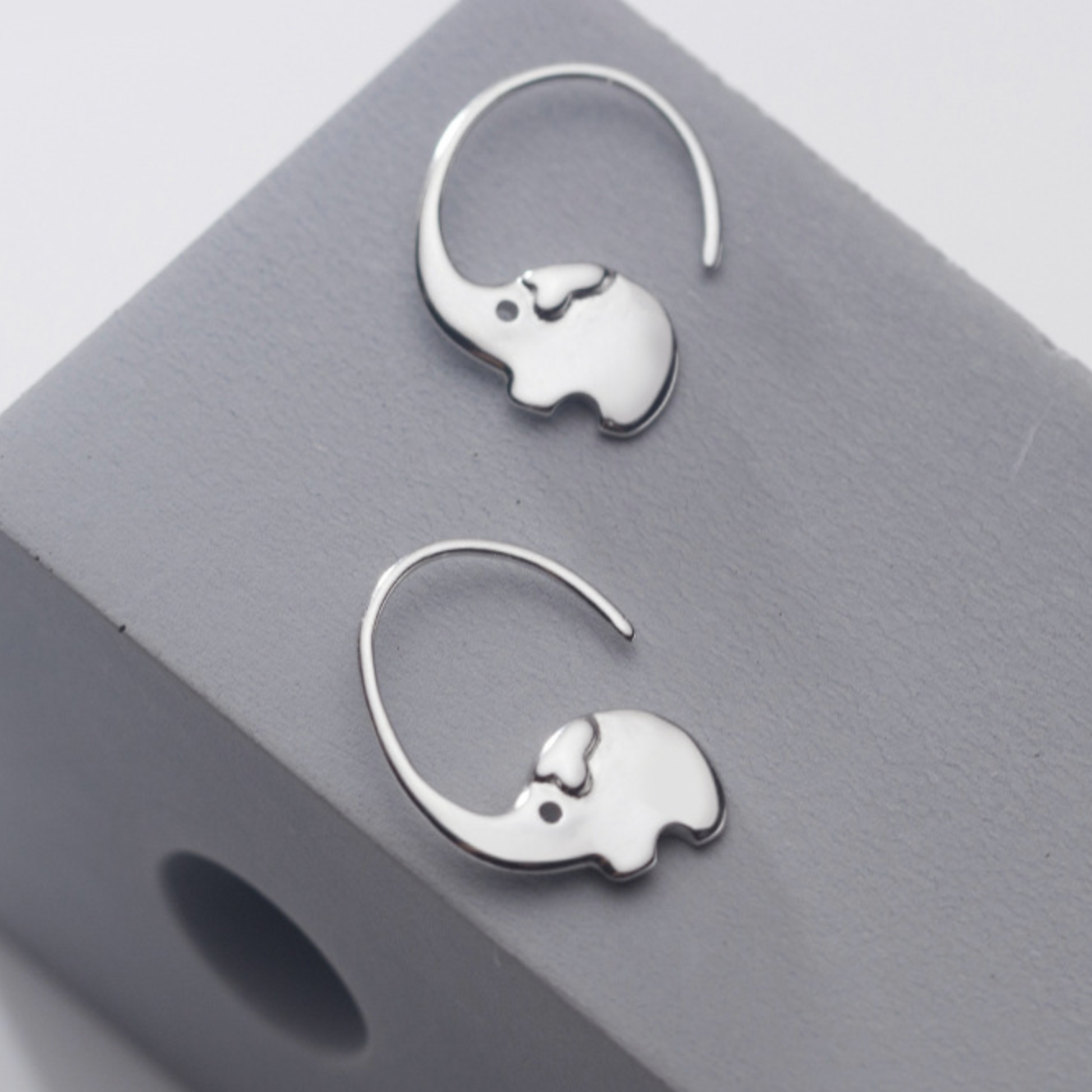 Elephant Trunk Hoop Earrings