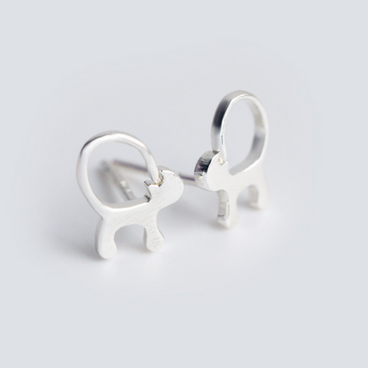 Tiny Cat Stud Earrings