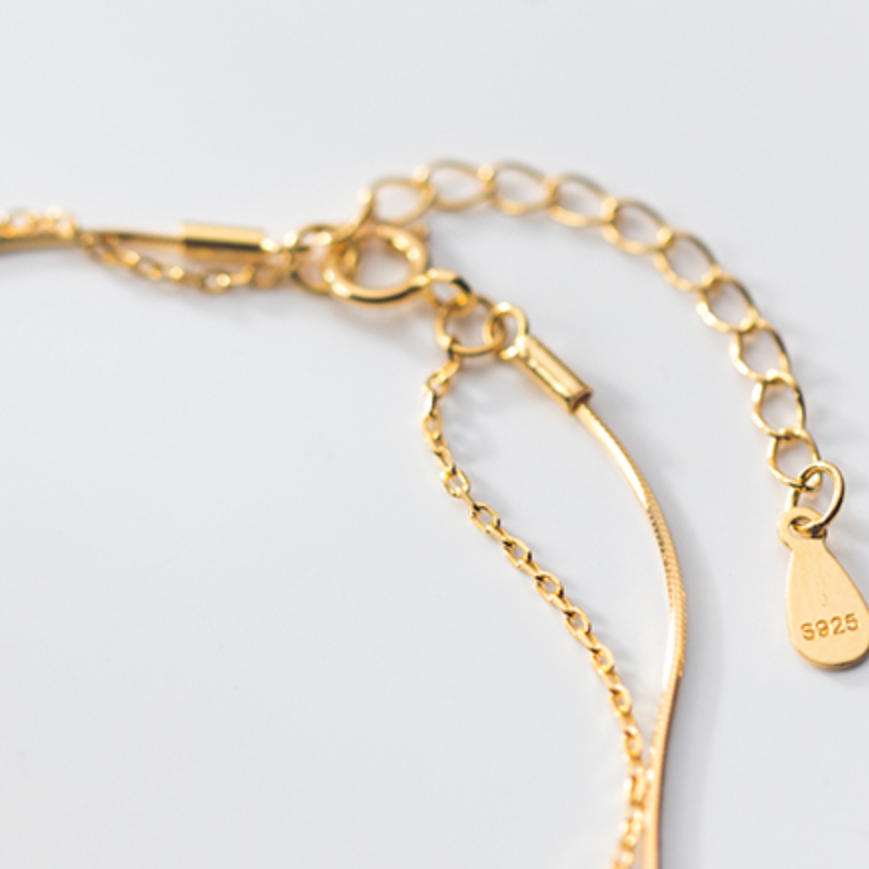 Gold Double Chain Bracelet
