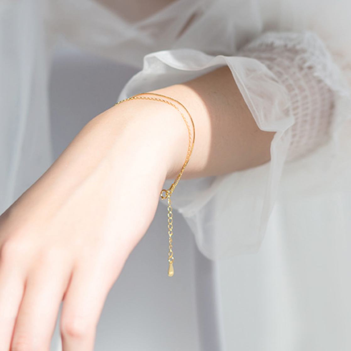 Gold Double Chain Bracelet