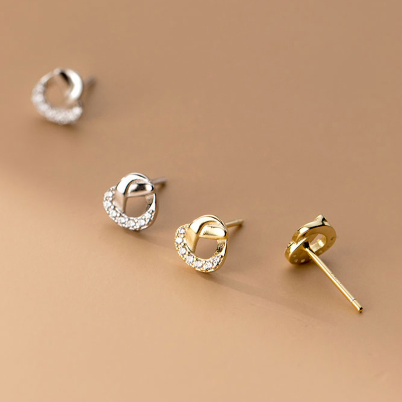 Sterling Silver Knot Studs