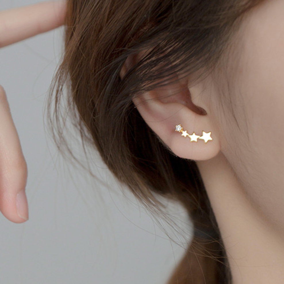 Shooting Star Ear Climber Earrings