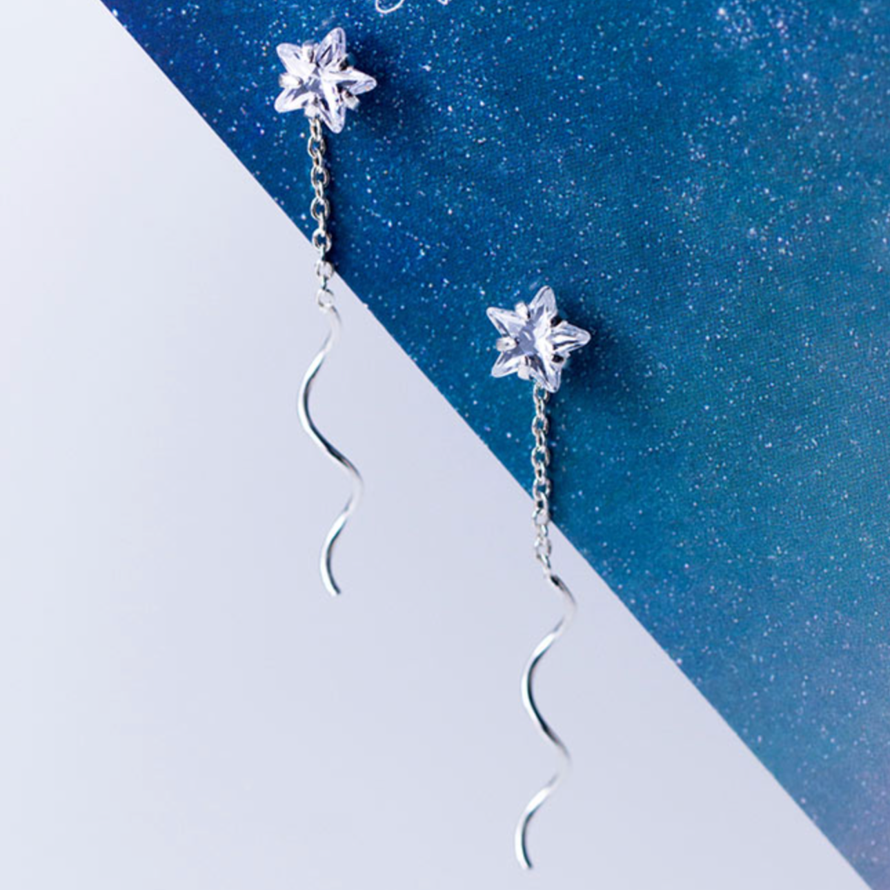 Star Spiral Threader Earrings