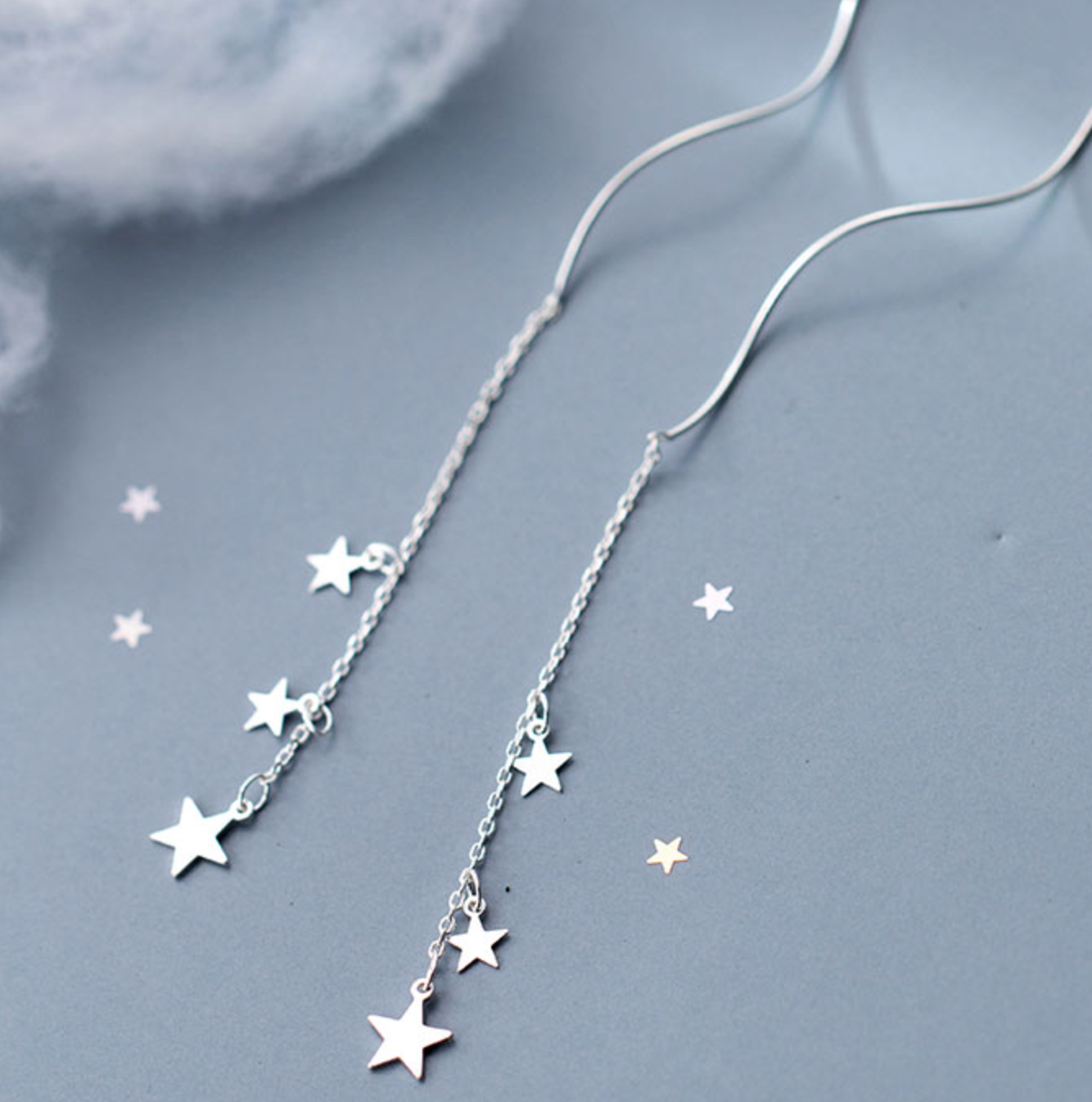 Star Chain Threader Earrings