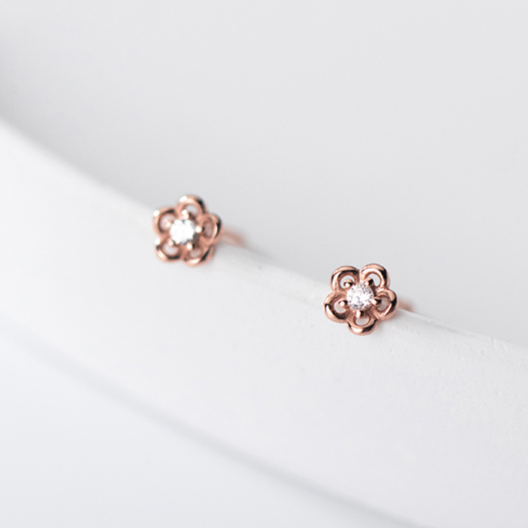Tiny Flower Stud Earrings